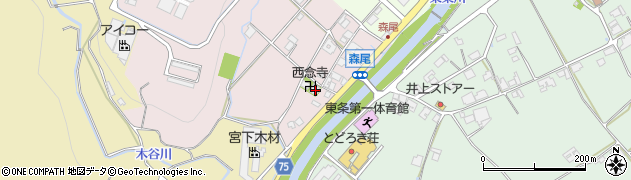 兵庫県加東市森尾51周辺の地図