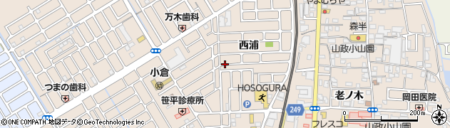 京都府宇治市小倉町（西浦）周辺の地図