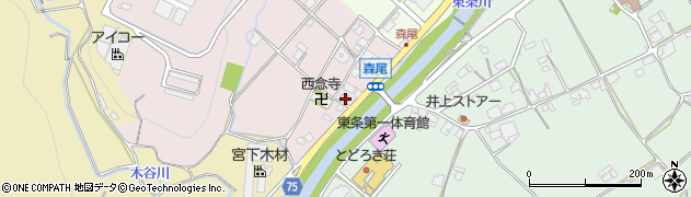 兵庫県加東市森尾47周辺の地図