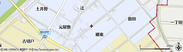 愛知県西尾市新村町周辺の地図