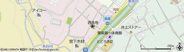 兵庫県加東市森尾52周辺の地図