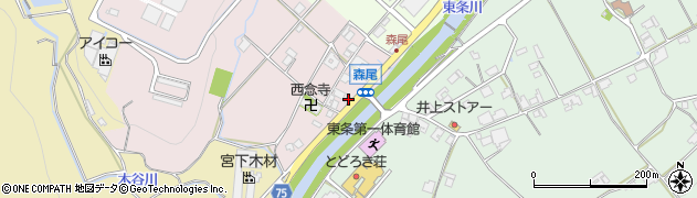 兵庫県加東市森尾19周辺の地図