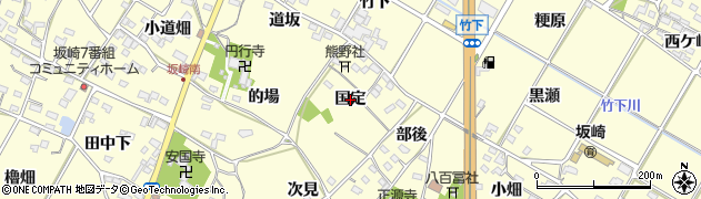 愛知県幸田町（額田郡）坂崎（国定）周辺の地図
