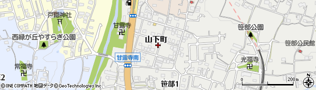 兵庫県川西市山下町周辺の地図