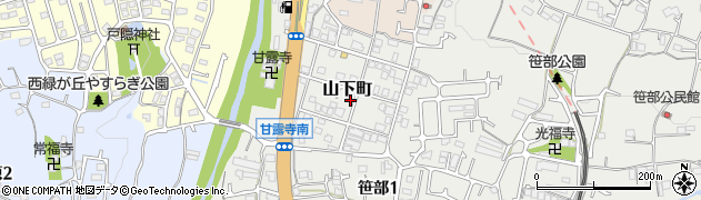 兵庫県川西市山下町周辺の地図