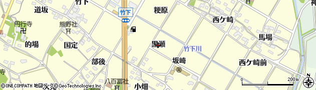愛知県幸田町（額田郡）坂崎（黒瀬）周辺の地図