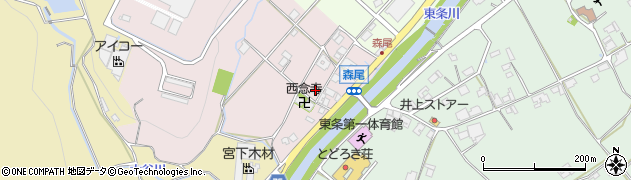 兵庫県加東市森尾46周辺の地図