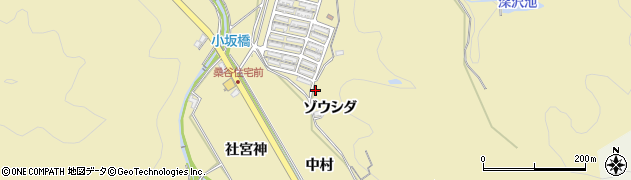 愛知県岡崎市桑谷町（ゾウシダ）周辺の地図