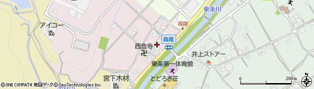 兵庫県加東市森尾26周辺の地図