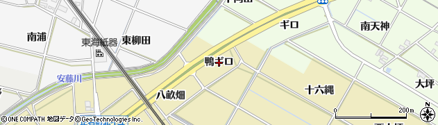 愛知県岡崎市定国町（鴨ギロ）周辺の地図