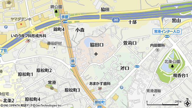 〒479-0066 愛知県常滑市脇田口の地図