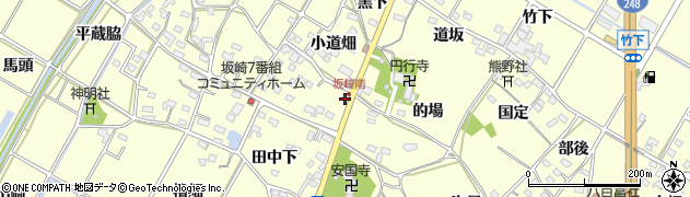愛知県幸田町（額田郡）坂崎（小道）周辺の地図