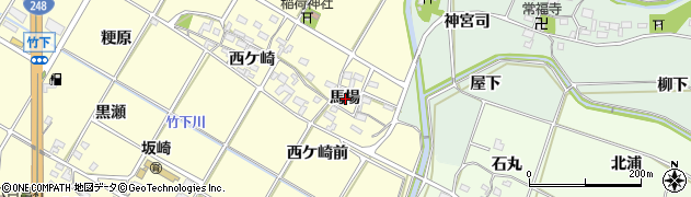 愛知県額田郡幸田町坂崎馬場周辺の地図