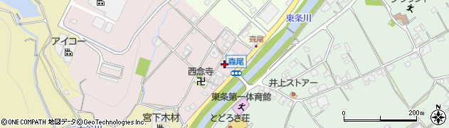 兵庫県加東市森尾21周辺の地図