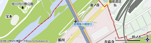 京都府八幡市八幡（八萩）周辺の地図