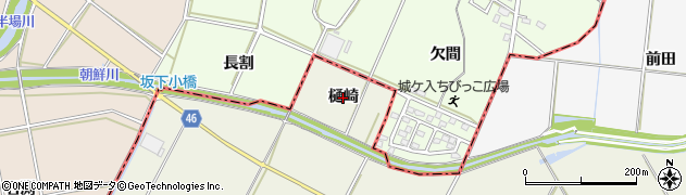 愛知県西尾市米津町（樋崎）周辺の地図