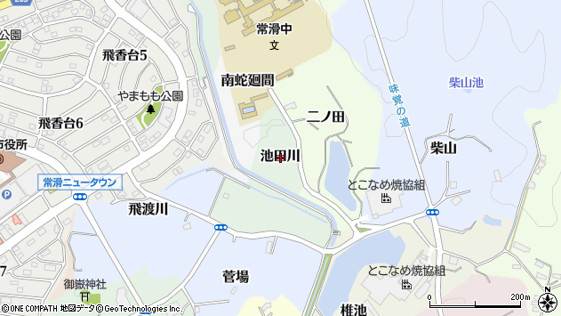 〒479-0074 愛知県常滑市池田川の地図