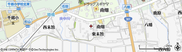 愛知県新城市石田南畑周辺の地図