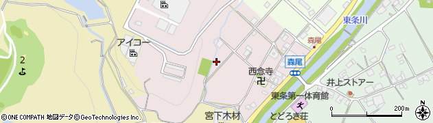 兵庫県加東市森尾87周辺の地図