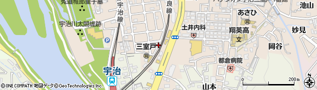 京都府宇治市莵道荒槇周辺の地図