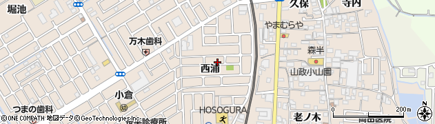 京都府宇治市小倉町西浦22周辺の地図