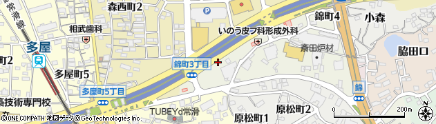 愛知県常滑市錦町3丁目周辺の地図