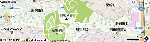 愛知県半田市雁宿町周辺の地図