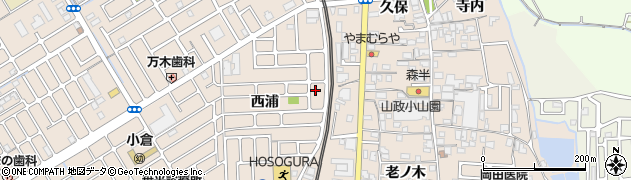 京都府宇治市小倉町西浦27周辺の地図