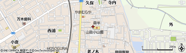 京都府宇治市小倉町久保77周辺の地図