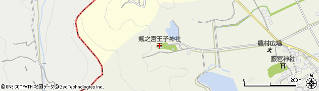 剱之宮王子神社周辺の地図