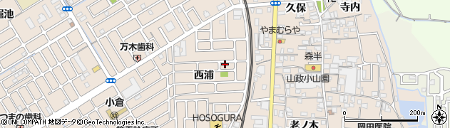 京都府宇治市小倉町西浦25周辺の地図