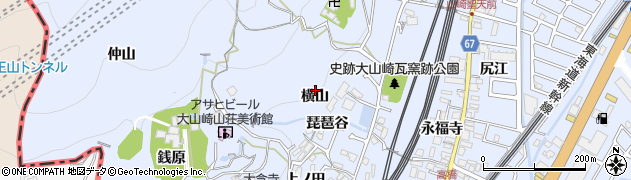 京都府大山崎町（乙訓郡）大山崎（横山）周辺の地図