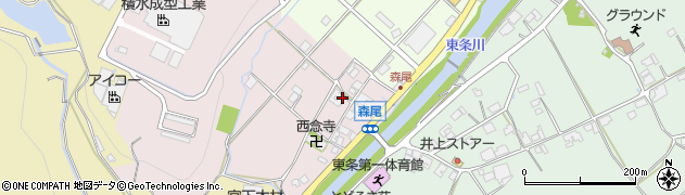 兵庫県加東市森尾29周辺の地図