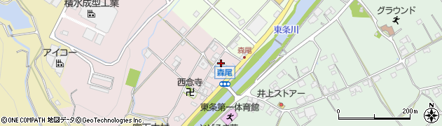 兵庫県加東市森尾24周辺の地図