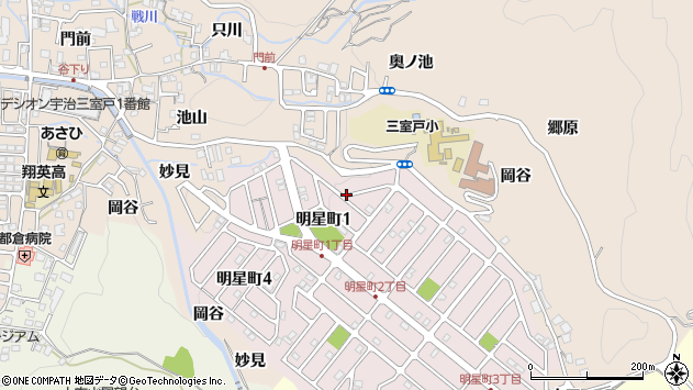 〒611-0014 京都府宇治市明星町の地図