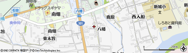 愛知県新城市石田（八幡）周辺の地図