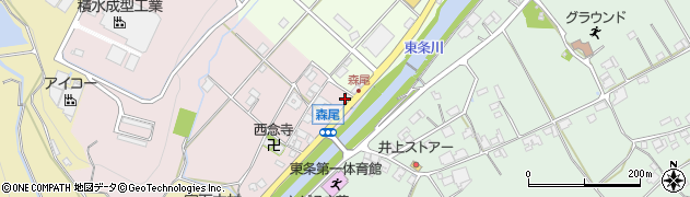 兵庫県加東市森尾4周辺の地図