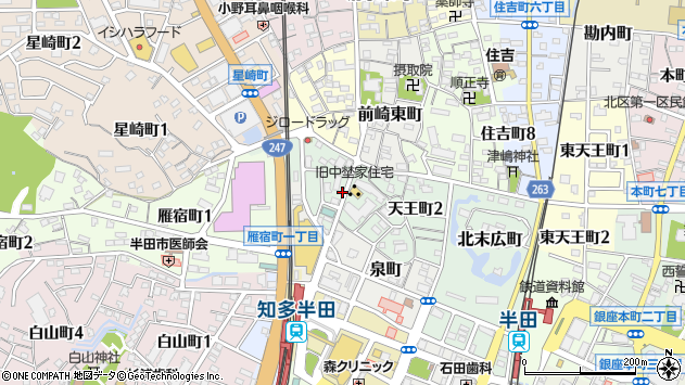 〒475-0859 愛知県半田市天王町の地図