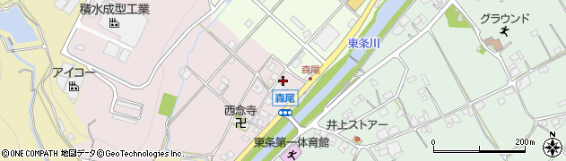 兵庫県加東市森尾13周辺の地図