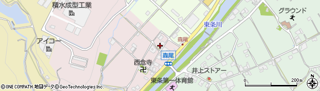 兵庫県加東市森尾25周辺の地図