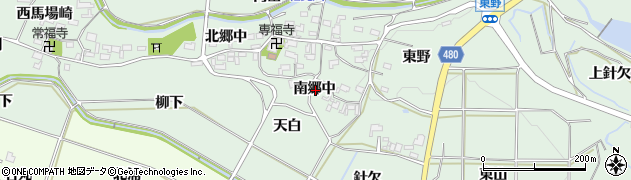 愛知県額田郡幸田町長嶺南郷中周辺の地図