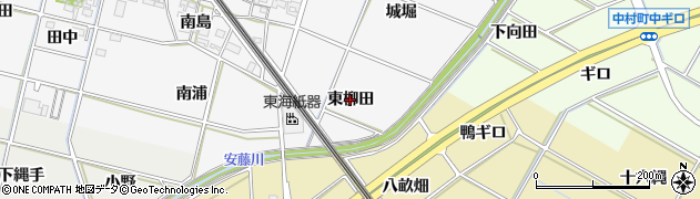 愛知県岡崎市下三ツ木町（東柳田）周辺の地図