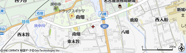 愛知県新城市石田黒坂周辺の地図