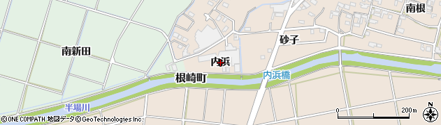 愛知県安城市根崎町（内浜）周辺の地図