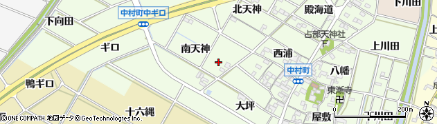 愛知県岡崎市中村町周辺の地図