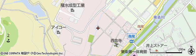 兵庫県加東市森尾88周辺の地図