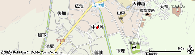 愛知県岡崎市羽栗町（中ノ坪）周辺の地図