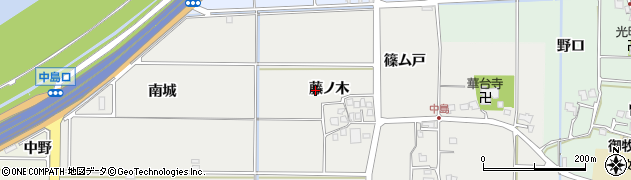 京都府久御山町（久世郡）中島（藤ノ木）周辺の地図