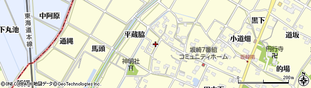 愛知県額田郡幸田町坂崎平蔵脇135周辺の地図