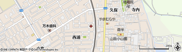 京都府宇治市小倉町西浦7周辺の地図